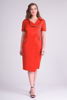 Платье 01-741 красный Elga