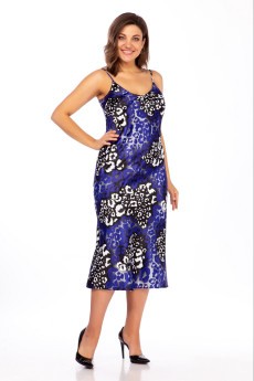 Платье 1445 синий + черный LaKona