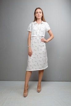 Платье 1050 белый Mita Fashion