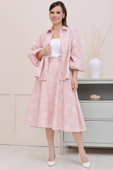 Костюм с юбкой 2753 розовый Мода-Юрс