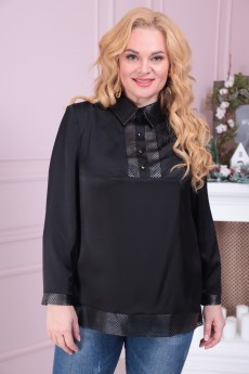Блузка 5-1538 черный-1 Romanovich style