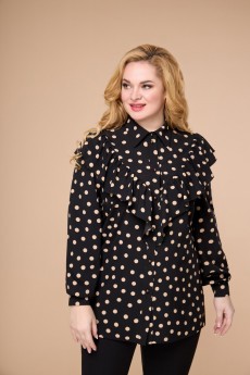Блузка 1620 черный + горох Svetlana Style
