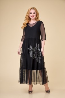 Костюм с платьем 1848 черный Svetlana Style