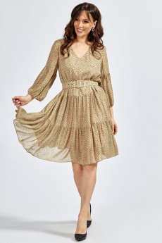 Платье 1634 камешки на бежевом TEFFI Style