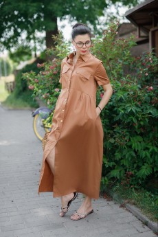 Платье 0809-21 коричневый YFS